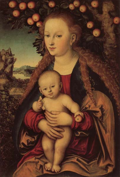 Lucas Cranach the Elder Madonna and Child Under an Apple Tree